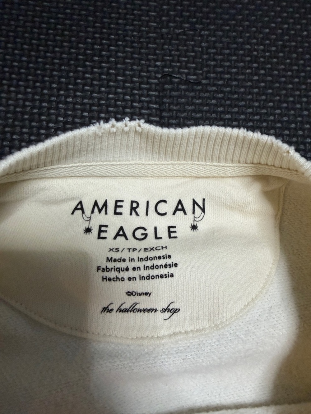 American Eagle Outfitters Cream Crewneck with Halloween Mickey Pumpkin Graphic - Picture 2 of 2